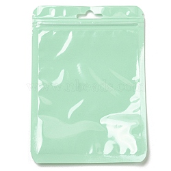 Rectangle Plastic Yin-Yang Zip Lock Bags, Resealable Packaging Bags, Self Seal Bag, Aquamarine, 15x10.5x0.02cm, Unilateral Thickness: 2.5 Mil(0.065mm)(ABAG-A007-02G-02)