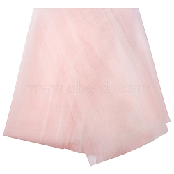 Nylon Mesh Lace Fabric, for Party Dress Decoration, Garment Making, Pink, 170x0.02cm(SENE-WH0003-01)