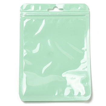 Rectangle Plastic Yin-Yang Zip Lock Bags, Resealable Packaging Bags, Self Seal Bag, Aquamarine, 15x10.5x0.02cm, Unilateral Thickness: 2.5 Mil(0.065mm)