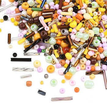 Lucky Bag, Including Mixed Style Glass Seed Beads, Mixed Color, 1.2~4mm, Hole: 0.8~2mm