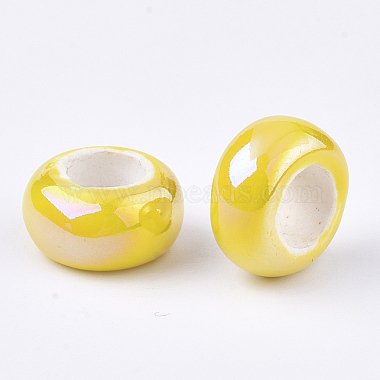 Perles de porcelaine plaquées(X-PORC-T003-01-09)-2