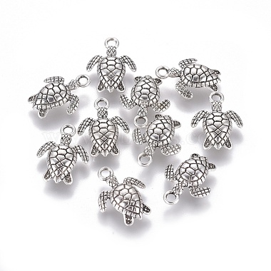 Antique Silver Tortoise Alloy Charms
