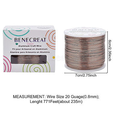 benecreat матовая круглая алюминиевая проволока(AW-BC0003-30D-0.8mm)-4