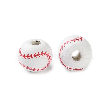 Spray Painted Wooden Beads(WOOD-A029-07A)-2