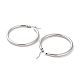 Non-Tarnish Ring 304 Stainless Steel Hoop Earrings for Women Men(EJEW-B049-01E-P)-2