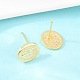 Religion Brass Stud Earrings(EJEW-F405-23F-G)-4