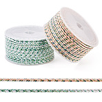 2Rolls 2 Colors 8-Ply Braided Nylon Cords, Round, Mixed Color, 2.2~2.5mm, about 10.94 Yards(10m)/roll(OCOR-TA0003-45A)