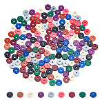 180Pcs 9 Colors Natural Agate Beads Strands, Dyed, Heishi Beads, Flat Round/Disc, Mixed Color, 4x1mm, Hole: 1mm, 20pcs/color(G-NB0002-78)