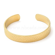 Ion Plating(IP) 304 Stainless Steel Bangles, Cuff Bangles, Jewelry for Women, Real 18K Gold Plated, Inner Diameter: 2-1/8~2-3/8 inch(5.4~5.9cm)(BJEW-L682-024G)