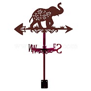 Iron Wind Direction Indicator, Weathervane for Outdoor Garden Wind Measuring Tool, Elephant, 265x358mm(AJEW-WH0525-012)