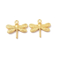 Rack Plating Alloy Pendants, Cadmium Free & Lead Free & Nickle Free, Dragonfly Charm, Matte Gold Color, 19.5x21x3mm, Hole: 1.8mm(FIND-I036-18MG)