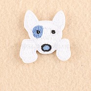 Puppy Computerized Embroidery Cloth Iron on/Sew on Patches, Costume Accessories, Appliques, Terrier Dog Head, White, 3.9x3.7cm
(X-DIY-F030-16O)