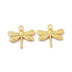 Rack Plating Alloy Pendants, Cadmium Free & Lead Free & Nickle Free, Dragonfly Charm, Matte Gold Color, 19.5x21x3mm, Hole: 1.8mm(FIND-I036-18MG)