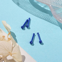 Hypoallergenic Bioceramics Zirconia Ceramic Round Ball Nose Bone Rings, Piercing Nose Ring Studs for Women, No Fading and Nickel Free, Royal Blue, 9mm, Pin: 0.9mm, Head: 2mm and 1.2mm(AJEW-Z014-03A)