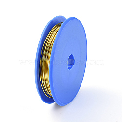 Copper Craft Wire, for Jewelry Making, Golden, 0.8mm, about 20m/roll(CWIR-E004-0.8mm-G)