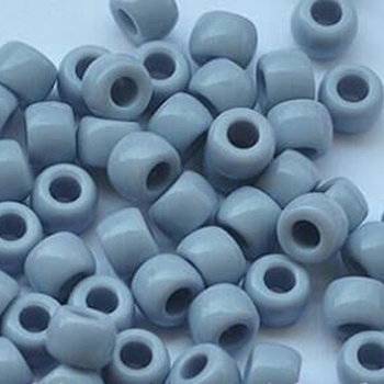Opaque Acrylic Beads, Large Hole Beads, DIY Accessories for Children, Barrel, Gray, 8.5x6mm, Hole: 4mm, 3434pcs/850g