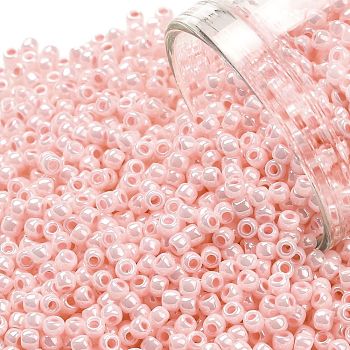 TOHO Round Seed Beads, Japanese Seed Beads, (126) Opaque Luster Baby Pink, 11/0, 2.2mm, Hole: 0.8mm, about 50000pcs/pound