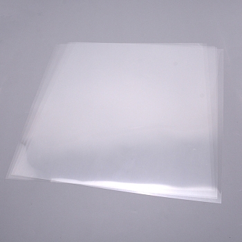 PVC Transparent High Temperature Resistance Protective Film, Single Side, Square, Clear, 30.5x30.5x0.01cm