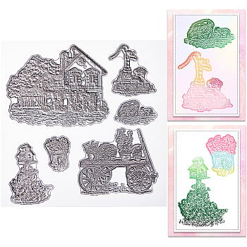 Clear Silicone Stamps, for DIY Scrapbooking, Photo Album Decorative, Cards Making, Building, 139x139x3mm