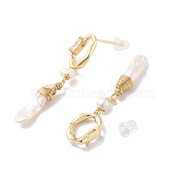 pendientes de perlas naturales(EJEW-P256-23G)-2