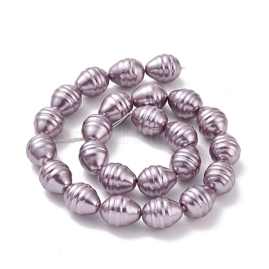 Electroplate Shell Pearl Beads Strands(BSHE-O019-02E)-3