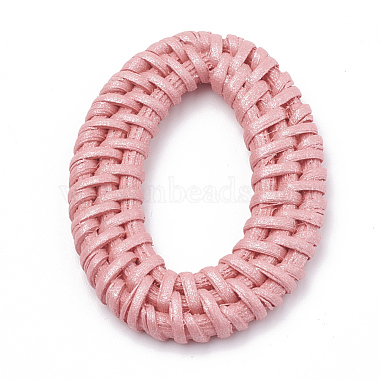 Handmade Spray Painted Reed Cane/Rattan Woven Linking Rings(X-WOVE-N007-04D)-3