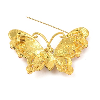 Butterfly Zinc Alloy Rhinestone Brooches for Backpack Clothes(JEWB-S027-04B)-2