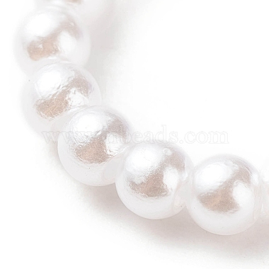 Plastic Imitation Pearl & Millefiori Glass Beaded Finger Ring for Women(RJEW-JR00484)-5