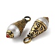 pendentifs en perles naturelles de style tibétain faits à la main(KK-G473-05AG)-2