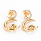 Brass Micro Pave Clear Cubic Zirconia Earring Findings(KK-S356-253-NF)-1