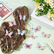 CRASPIRE 8Pcs 8 Style Double Layers Tulle Butterfly Alligator Hair Clips(PHAR-CP0001-06)-5