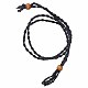 Adjustable Braided Waxed Cord Macrame Pouch Necklace Making(MAK-WH0008-02B)-1