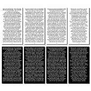 Proverbs of Life Theme Stickers, Label Paster Picture Stickers, for DIY Photo Diary Scrapbook Decorative, Black & White, Word, Stickers: 195x110x2mm, 8 sheets/set(STIC-PW0002-046)