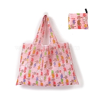 Foldable Oxford Cloth Grocery Bags, Reusable Waterproof Shopping Tote Bags, with Pouch and Bag Handle, Elephant, 68x58cm(PW-WG48354-01)
