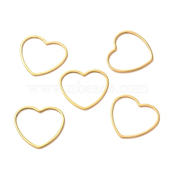 201 Stainless Steel Linking Rings, Heart, Golden, 18x19.5x1mm(STAS-C030-02C-G)