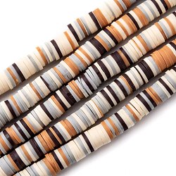 Handmade Polymer Clay Beads Strands, for DIY Jewelry Crafts Supplies, Heishi Beads, Disc/Flat Round, Peru, 8x1mm, Hole: 2mm, about 350pcs/strand, 15.75''(40cm)(CLAY-R089-8mm-T005)