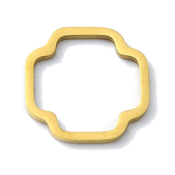 304 Stainless Steel Linking Rings, Cross, Golden, 12x12x1mm
