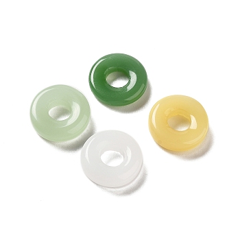Glass Linking Rings, Imitation Jade, Round Ring, Mixed Color, 12.5x4mm, Inner Diameter: 5mm