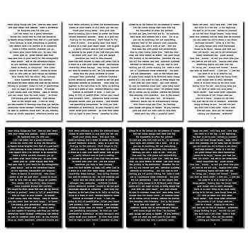 Proverbs of Life Theme Stickers, Label Paster Picture Stickers, for DIY Photo Diary Scrapbook Decorative, Black & White, Word, Stickers: 195x110x2mm, 8 sheets/set