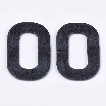 PU Leather Pendants, Oval, Gray, 43x27x1.5mm, Hole: 1.2mm
