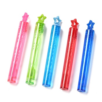 Star Mini Bubble Wands for Kids, Bubble Maker Toys, for Themed Birthday, Weddings, Halloween, Mixed Color, 104.5x14mm, Star: 13.5x14x4mm
