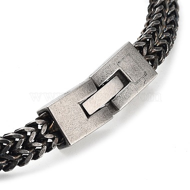 304 Stainless Steel Trendy Double Layer Chain Bracelets(BJEW-D031-01B)-3