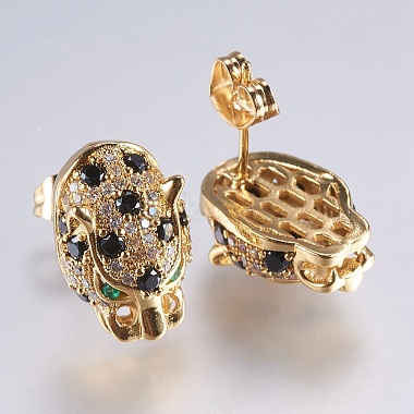 Brass Stud Earrings(EJEW-K067-10C)-2