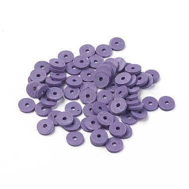 Flat Round Eco-Friendly Handmade Polymer Clay Beads(CLAY-R067-6.0mm-03)-4