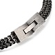 304 Stainless Steel Trendy Double Layer Chain Bracelets(BJEW-D031-01B)-3