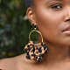 Alloy & Glass Square Dangle Stud Earrings(FS-WGB2EE4-01)-2