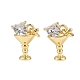 messing micro pave klar zirkonia charme(KK-P339-26G)-1