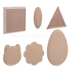 6Pcs 6 Styles MDF Wood Boards, Ceramic Clay Drying Board, Ceramic Making Tools, Mixed Shape, Mixed Color, 149x70x15mm, 1pc/style(DIY-OC0016-35)