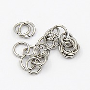 304 Stainless Steel Jump Rings, Stainless Steel Color, 22 Gauge, 4x0.6mm, Inner Diameter: 2.8mm, Hole: 3mm, about 2500pcs/bag(STAS-M008-04B)