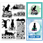 Custom PVC Plastic Clear Stamps, for DIY Scrapbooking, Photo Album Decorative, Cards Making, Cat Shape, 160x110x3mm(DIY-WH0448-0521)